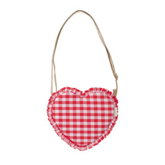 Gingham Ruffle Love Heart Bag | Josiah Amari