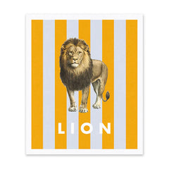 Striped Lion Riso Print (12x10) | Josiah Amari