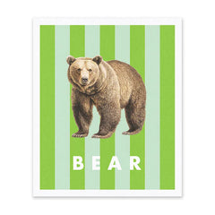 Striped Bear Riso Print (12x10) | Josiah Amari