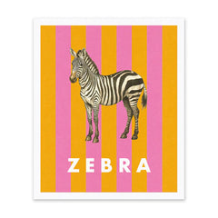 Striped Zebra Riso Print (12x10) | Josiah Amari
