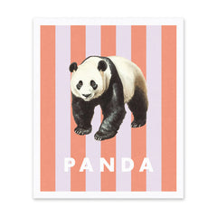 Striped Panda Riso Print (12x10) | Josiah Amari