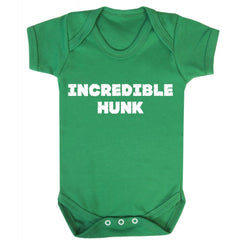 incredible hunk baby boy novelty onesie in green