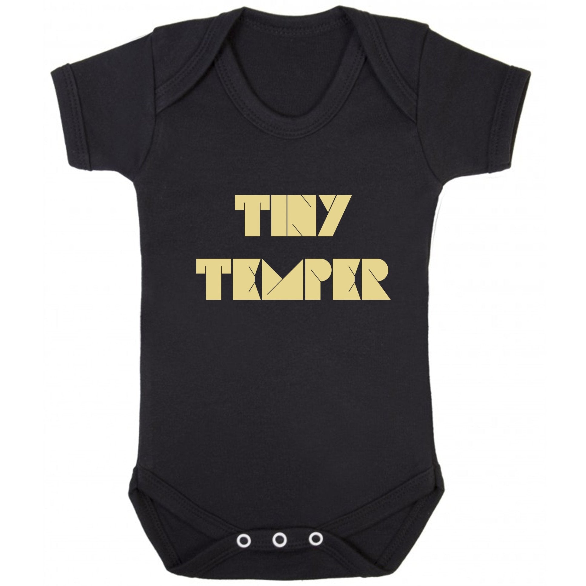 tiny temper baby novelty onesie in black