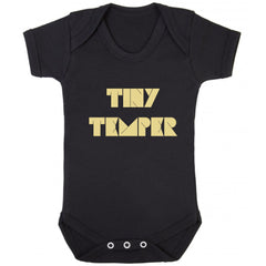 tiny temper baby novelty onesie in black