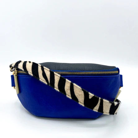 Animal Print Blue Zebra Bum Bag | Josiah Amari