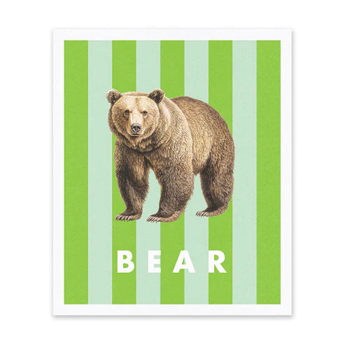 Striped Bear Riso Print (12x10) | Josiah  Amari