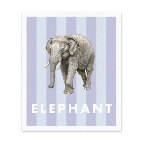 Striped Elephant Riso Print (12x10) | Josiah  Amari