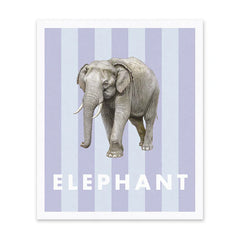 Striped Elephant Riso Print (12x10) | Josiah  Amari