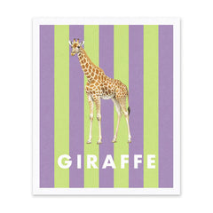 Striped Giraffe Riso Print (12x10) | Josiah  Amari