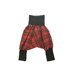 Kids Harems Pants Tartan Red  | Josiah Amari