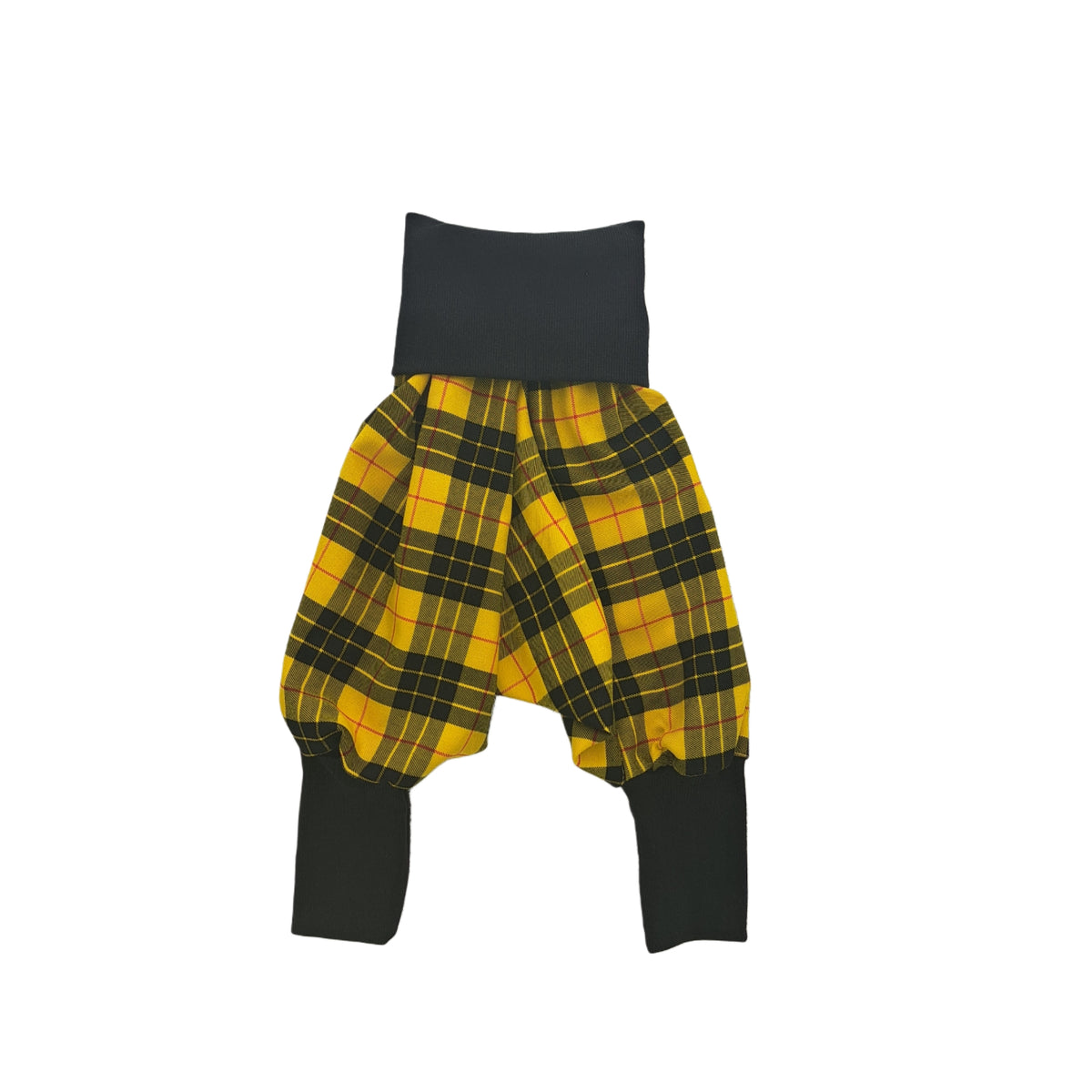 Kids Harems Pants Tartan Yellow | Josiah Amari