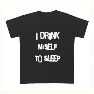 I drink myself to sleep baby t-shirt in black