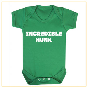 incredible hunk baby boy novelty onesie in green